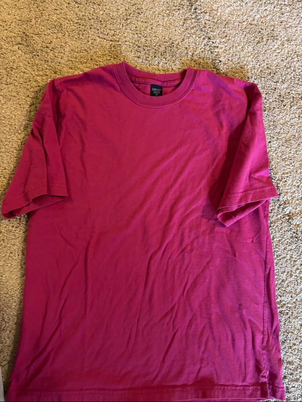 Lands' End Short Sleeve Crew Tee - Fuchsia